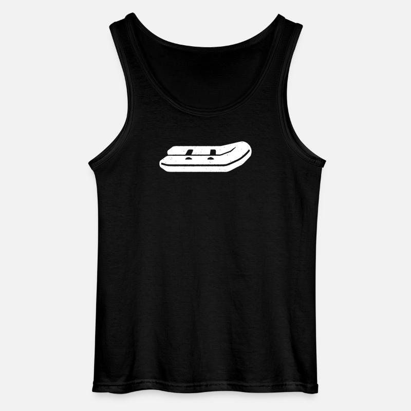 Schlauchboot Ruderboot Sommer Vektor - Gildan Männer Tank Top - Schwarz