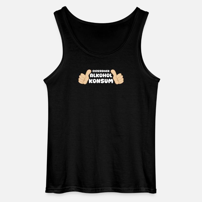 Excessive Alcohol Drinking Gift Funny - Gildan Men’s Tank Top - black