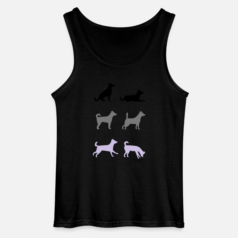 Sechs Hunde - Gildan Männer Tank Top - Schwarz