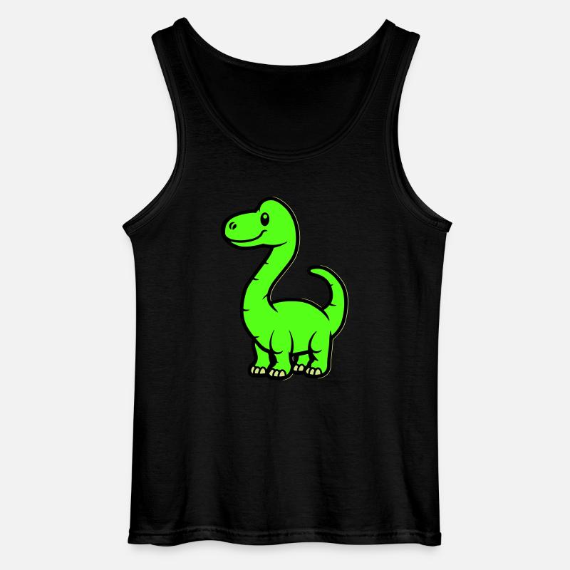 dinosaurier brontosaurus comic - Gildan Männer Tank Top - Schwarz