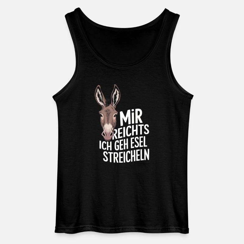 Esel Eselchen Maultier Muli - Gildan Männer Tank Top - Schwarz