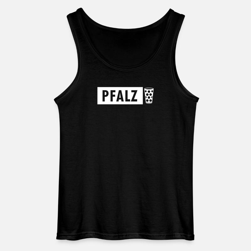Pfalz Schild mit Dubbeglas - Gildan Männer Tank Top - Schwarz