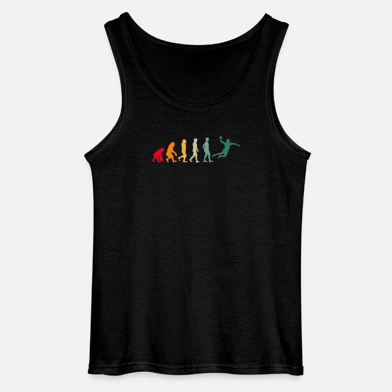 Handball Evolution Entwicklung Handballer retro - Gildan Männer Tank Top - Schwarz