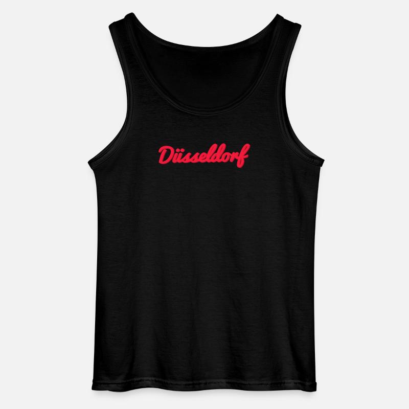 Düsseldorf Script Stadtlogo - Gildan Männer Tank Top - Schwarz