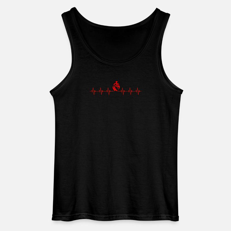 Vendée Herzfrequenz-Aufsatz - Gildan Männer Tank Top - Schwarz