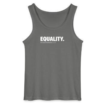 Equality - Gildan Männer Tank Top - Anthrazit - Vorne - AI Model Male 185 dark (185cm)