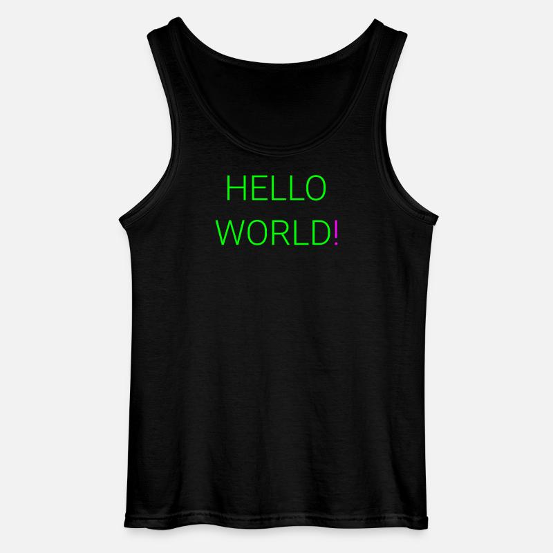 Hallo Welt - Gildan Männer Tank Top - Schwarz
