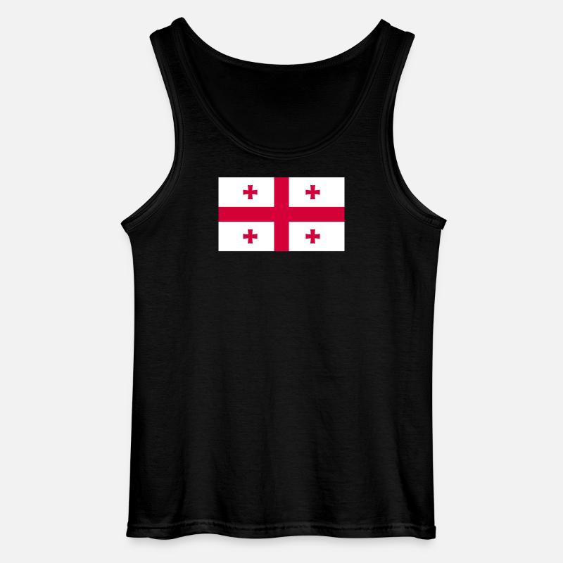 Drapeau de la Géorgie - Débardeur Gildan Homme - noir