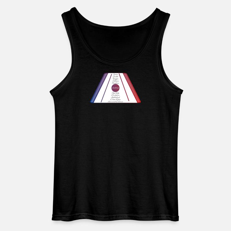Hackbrett blau rot - Gildan Männer Tank Top - Schwarz