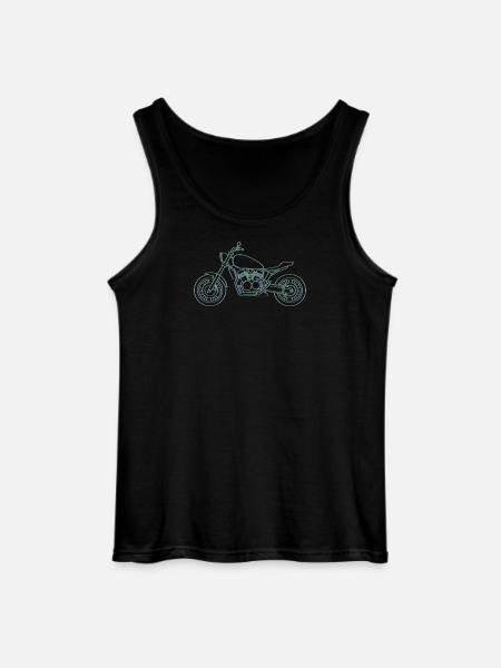 Neon Inline Classic Moto Motif - Gildan Men’s Tank Top - black