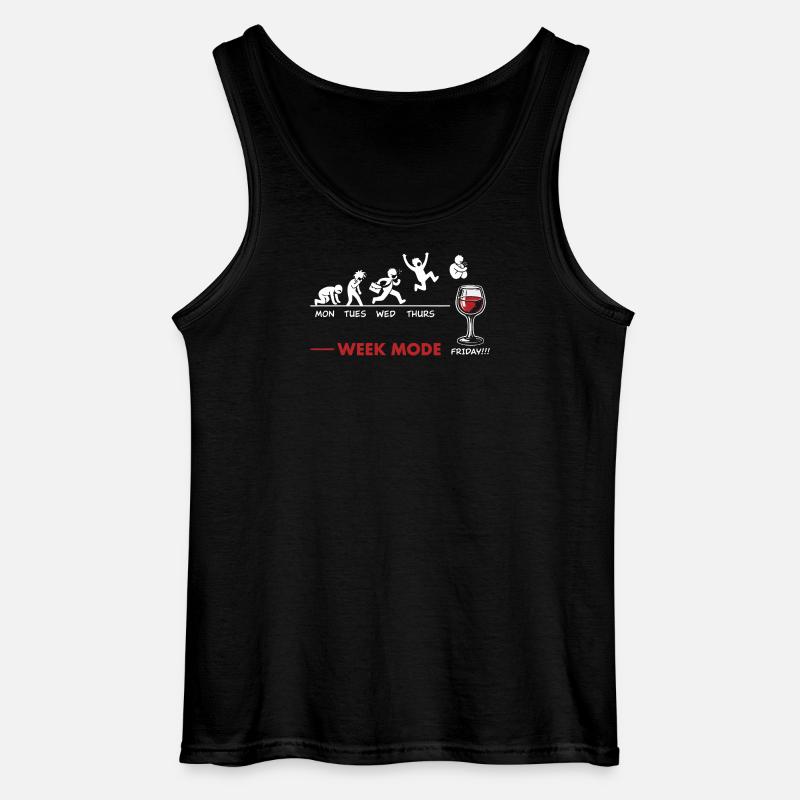 Vive le Weekend-end – Humor Vin - Gildan Männer Tank Top - Schwarz