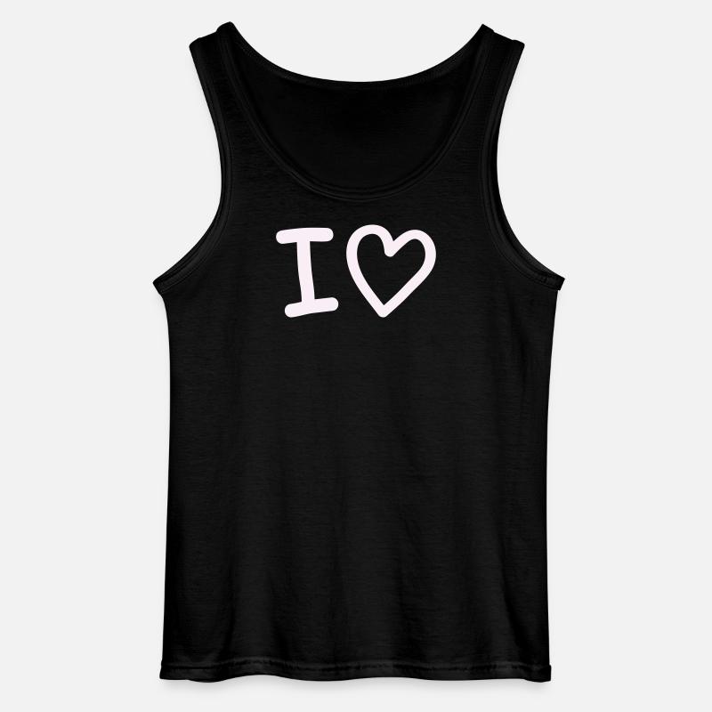 i_love - Gildan Männer Tank Top - Schwarz