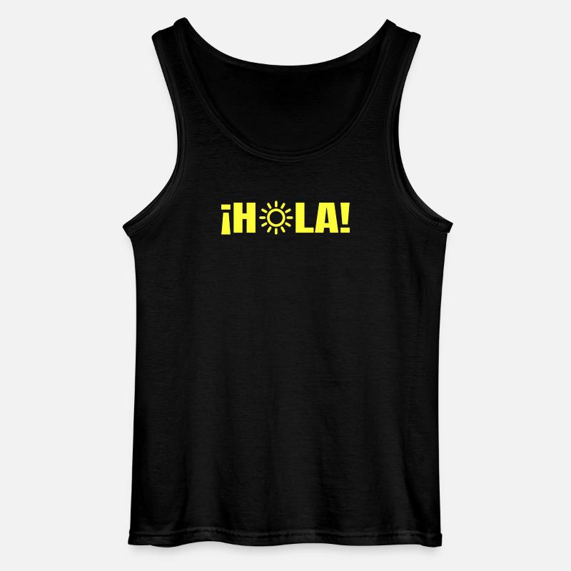 Hola Sun Glyphs Bold Tee - Gildan Men’s Tank Top - black