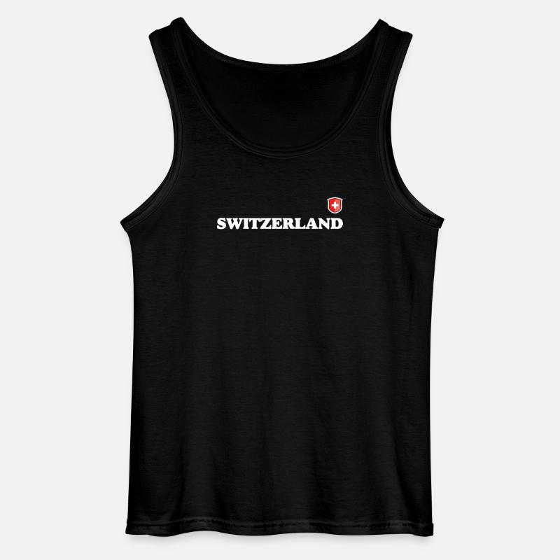 Schweiz - Gildan Männer Tank Top - Schwarz