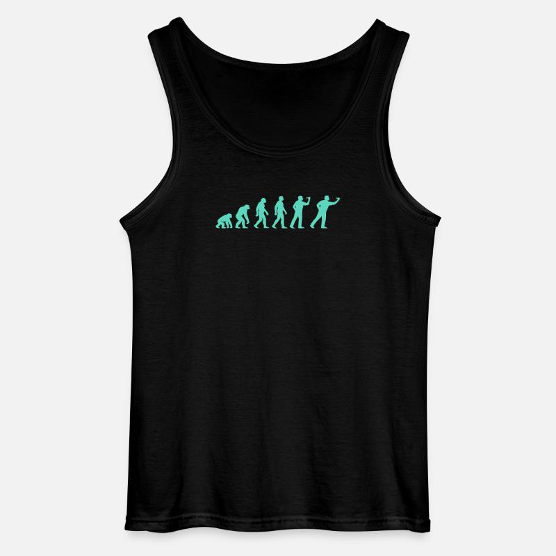 Fortschrittliche Evolutionssilhouette - Gildan Männer Tank Top - Schwarz