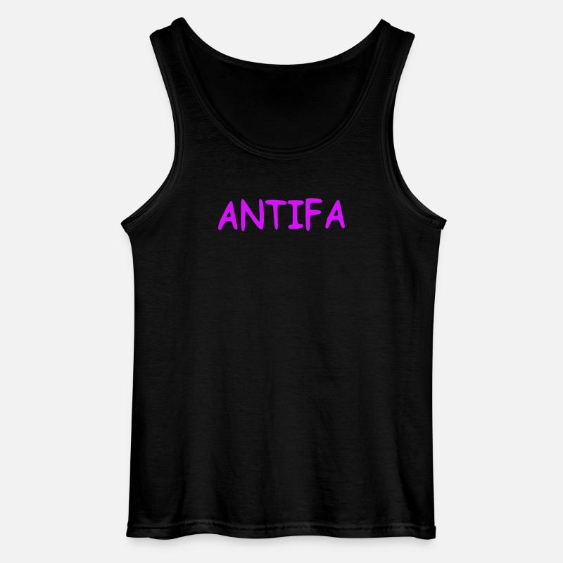 Antifa - lilac - Gildan Männer Tank Top - Schwarz