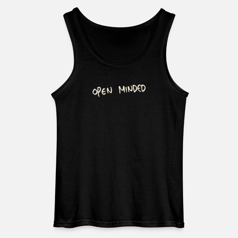 Open minded - Gildan Männer Tank Top - Schwarz