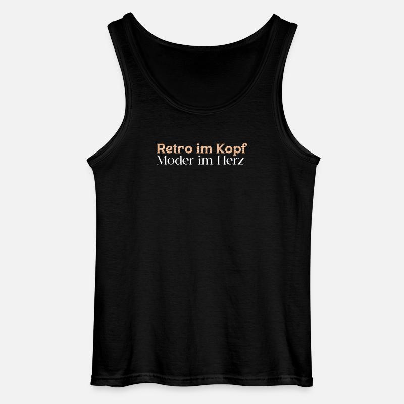 retro im kopf - Gildan Männer Tank Top - Schwarz