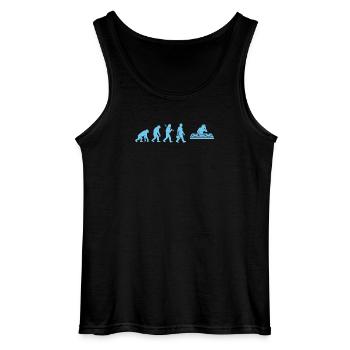 Evolution DJ Groove - Gildan Männer Tank Top - Schwarz - Vorne - AI Model Male 185 dark (185cm)