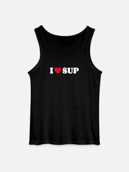 Adoro il SUP Stand-up Paddle Stand Up Paddle - Canotta da uomo Gildan - nero
