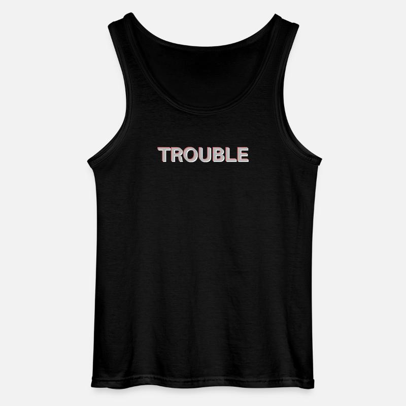Trouble - Gildan Männer Tank Top - Schwarz