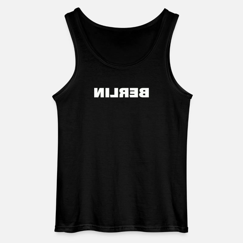 BERLIN - Gildan Männer Tank Top - Schwarz