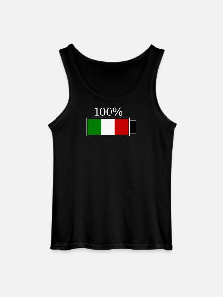 Italie drapeau italien cadeau - Débardeur Gildan Homme - noir
