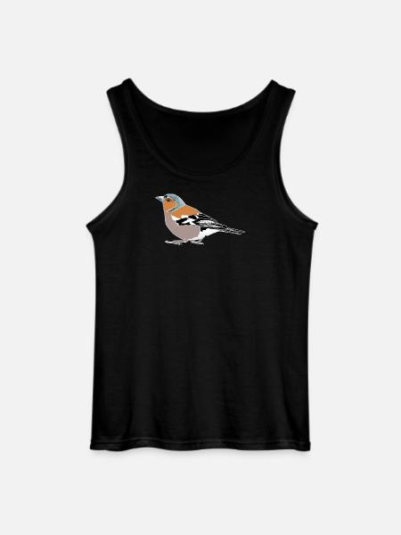 Chaffinch Illustration – Native Birds - Gildan Men’s Tank Top - black