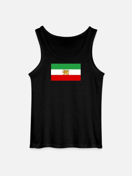 Lion and Sun Iran Flag - Gildan Men’s Tank Top - black