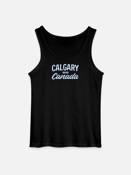 Calgary Alberta Canada – Retro City Design - Gildan Men’s Tank Top - black
