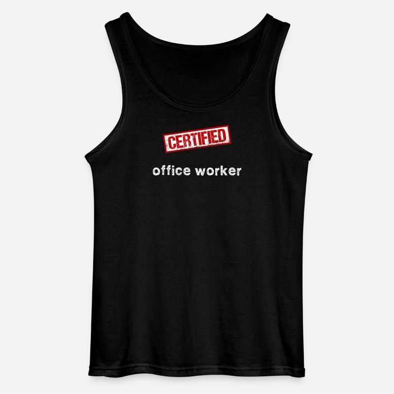 Office Worker - Gildan Men’s Tank Top - black