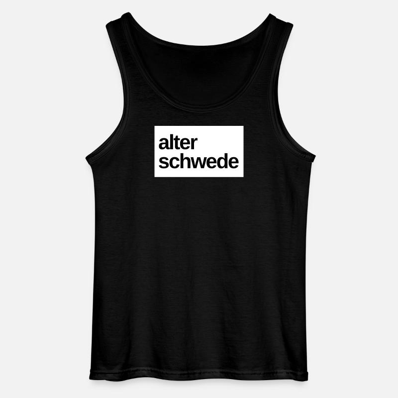 Alter Schwede Fun Design - Gildan Männer Tank Top - Schwarz