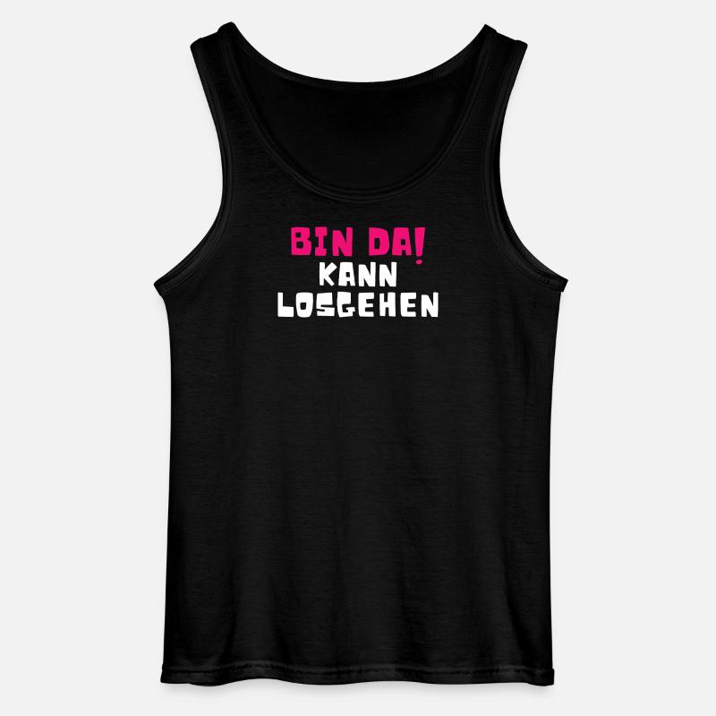 Bin Da Kann Losgehen - Gildan Männer Tank Top - Schwarz