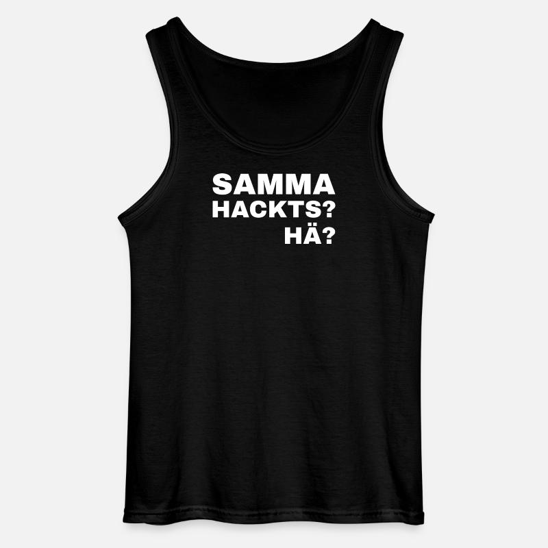 samma hacks hä - Gildan Männer Tank Top - Schwarz