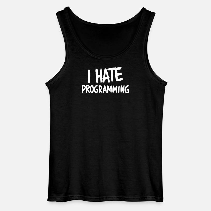 Ich hasse Programmieren, spaßiger PC-CPU-Programmierer - Gildan Männer Tank Top - Schwarz