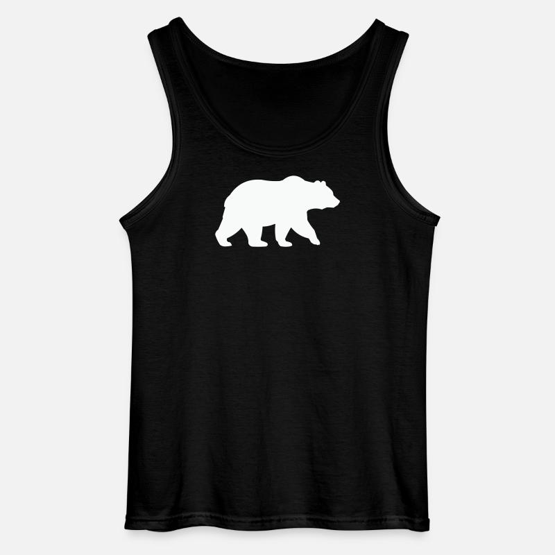 baer- - Gildan Männer Tank Top - Schwarz
