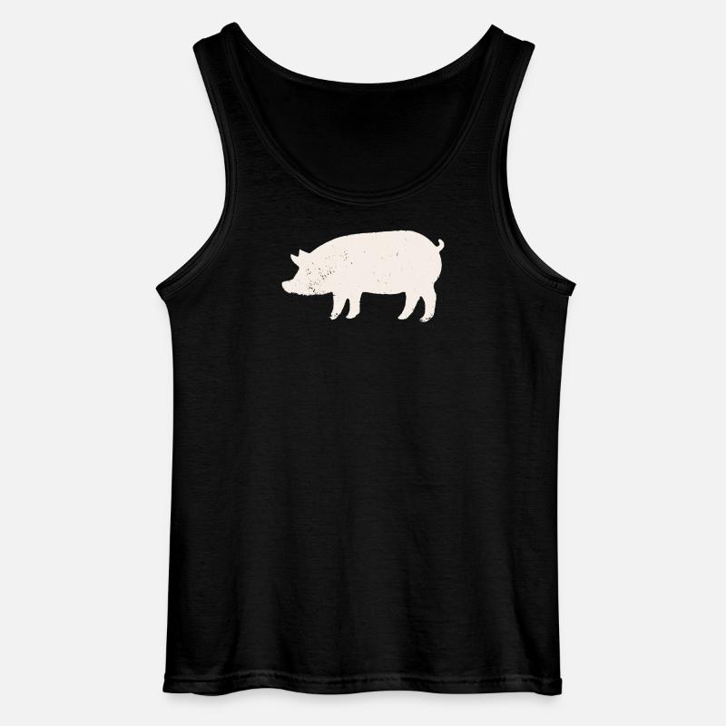 Schwein - Gildan Männer Tank Top - Schwarz