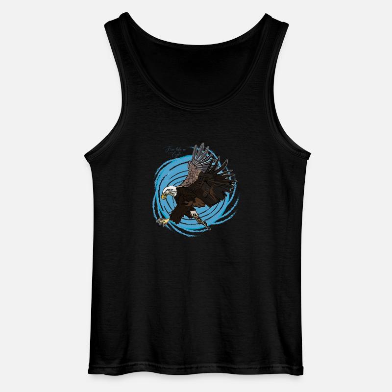 Adler, Eagle, Free - Gildan Männer Tank Top - Schwarz