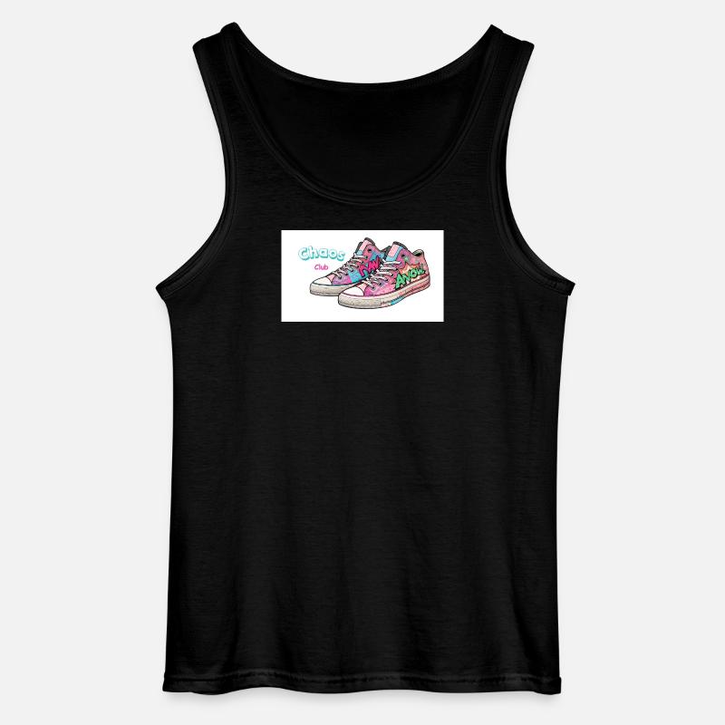 Bunte Sneakers mit Comic-Design - Gildan Männer Tank Top - Schwarz
