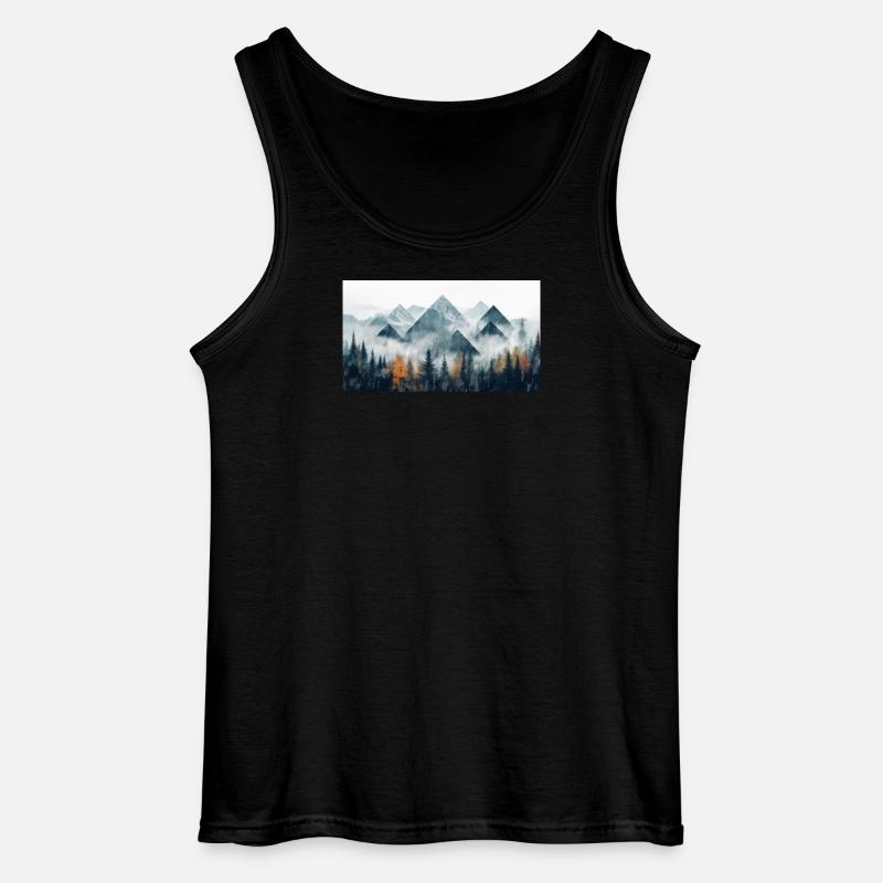 Wald Berge - Gildan Männer Tank Top - Schwarz
