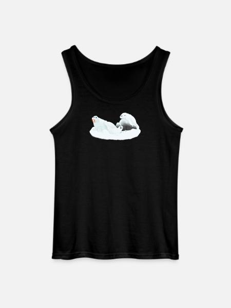 Tazz Talks | Arctic Slumber Seals - Gildan Men’s Tank Top - black