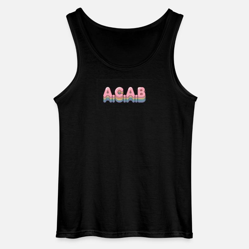 A.C.A.B - Antifa Tee - Gildan tanktop til mænd - sort