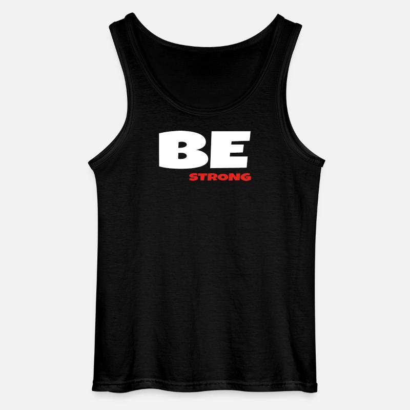 Sei stark - Gildan Männer Tank Top - Schwarz