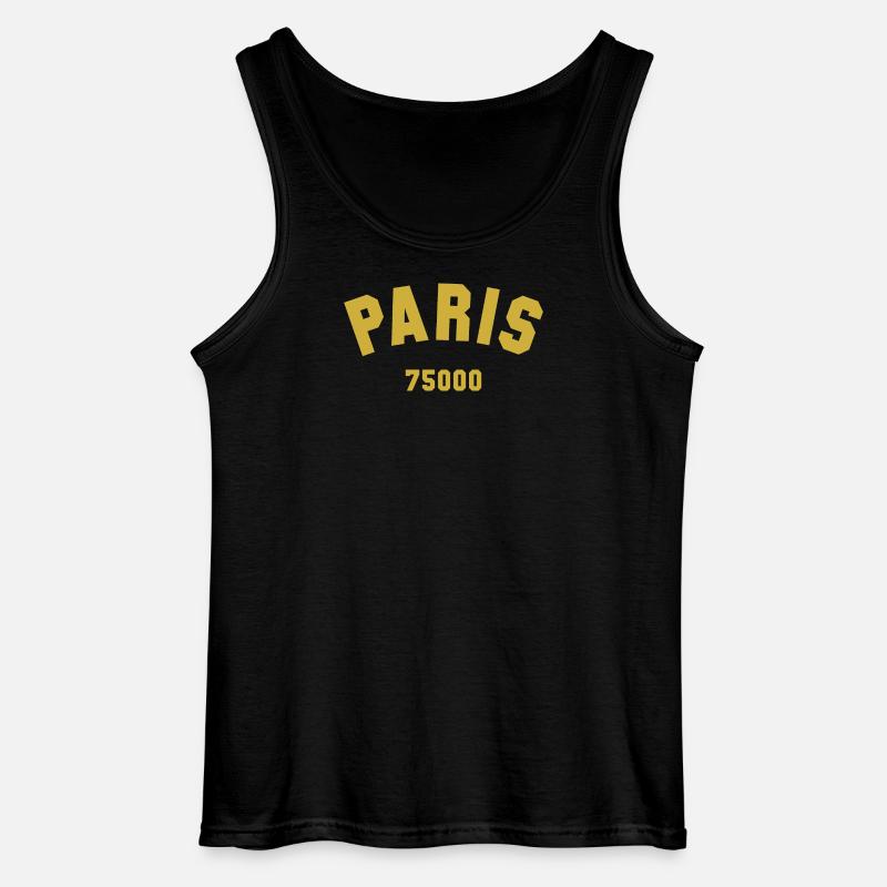 PARIS Postnummer - Gildan tanktop til mænd - sort