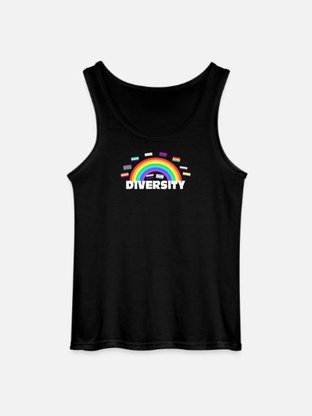 Diversity Rainbow - Diversity Design - Gildan Men’s Tank Top - black