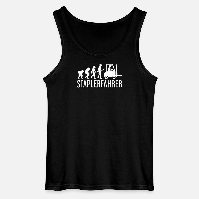 Staplerfahrer Evolution - Gildan Männer Tank Top - Schwarz