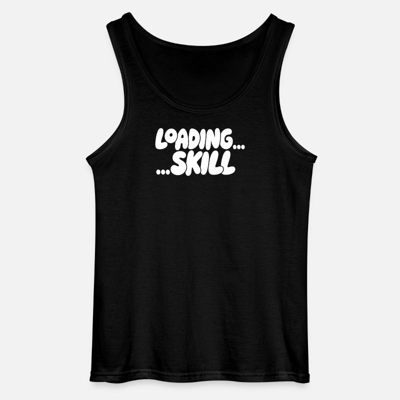 Loading Screen Skill Aesthetics - Gildan Men’s Tank Top - black