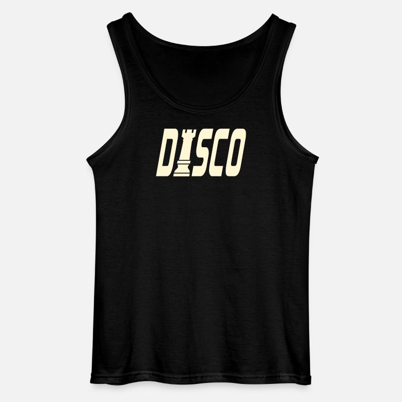 DISCO CHESS TOWER - Gildan Men’s Tank Top - black
