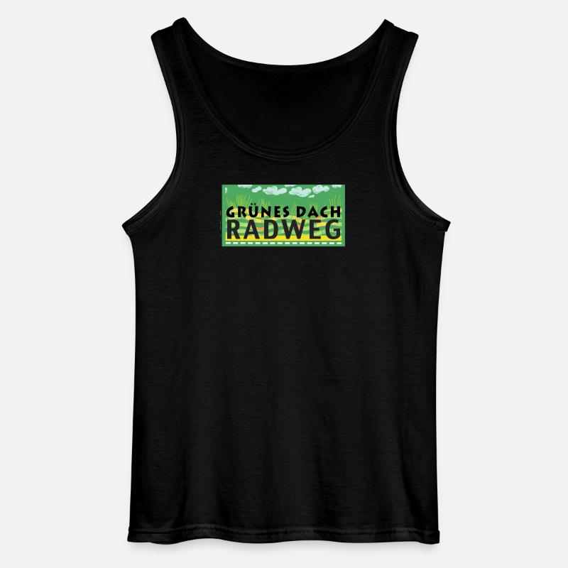 Grünes Dach Radweg - Gildan Männer Tank Top - Schwarz