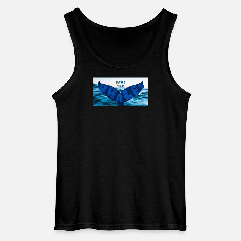 Save the whales - Gildan Männer Tank Top - Schwarz